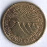 Монета 25 сентаво. 1943 год, Никарагуа.