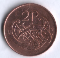 Монета 2 пенса. 1995 год, Ирландия.