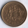 Монета 5 центов. 2000 год, Барбадос.