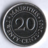 Монета 20 центов. 2003 год, Маврикий.