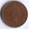 Монета 1 пенни. 1988(AA) год, Гибралтар.
