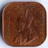 Монета 1/2 цента. 1932 год, Стрейтс Сетлментс.