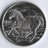 Монета 1 доллар. 2007 год, Сьерра-Леоне. Зебра.