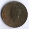 Монета 1/2 пенни. 1937 год, Ямайка.