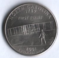 25 центов. 2001(P) год, США. Северная Каролина.