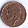 Монета 20 сантимов. 1959 год, Бельгия (Belgique).
