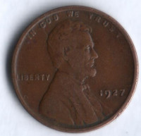 1 цент. 1927 год, США.
