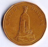 Монета 1 доллар. 1994 год, Канада. Военный мемориал.