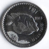Монета 5 центов. 2013 год, Фиджи. Рыба-кролик.