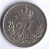 Монета 25 эре. 1958 год, Дания. C;S.
