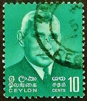 Почтовая марка. "Дадли Шелтон Сенанаяке". 1966 год, Цейлон.