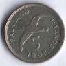 5 пенсов. 1998 год, Фолклендские острова.