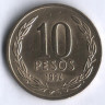 10 песо. 1994 год, Чили.