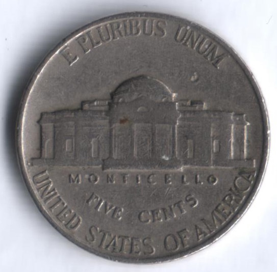 5 центов. 1939 год, США.