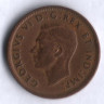 Монета 1 цент. 1945 год, Канада.