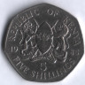 Монета 5 шиллингов. 1985 год, Кения.