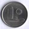 Монета 10 сен. 1979 год, Малайзия.