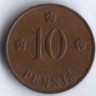 10 пенни. 1940 год, Финляндия.