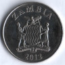 Монета 1 квача. 2012 год, Замбия.