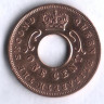Монета 1 цент. 1959(KN) год, Британская Восточная Африка.