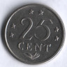 Монета 25 центов. 1984 год, Нидерландские Антильские острова.