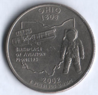 25 центов. 2002(D) год, США. Огайо.