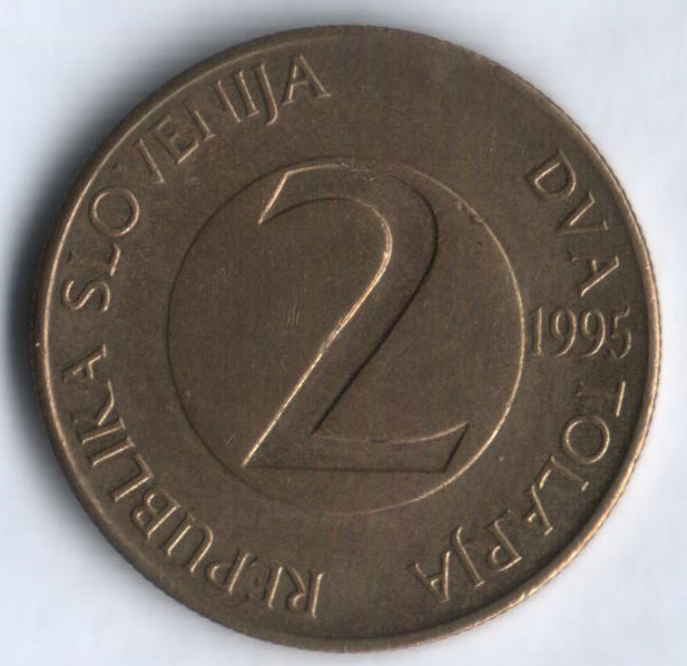 2 толара. 1995 (K) год, Словения.