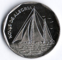 Монета 20 эскудо. 1994 год, Кабо-Верде. Корабль "Новас де Алегрия".