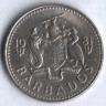 Монета 25 центов. 1981 год, Барбадос.