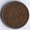 Монета 1 цент. 1948 год, Канада.