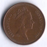 Монета 1 пенни. 1990(AA) год, Гибралтар.