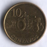 Монета 10 сентаво. 2006 год, Мозамбик.