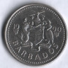 Монета 25 центов. 1990 год, Барбадос.