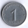Монета 1 пфенниг. 1949 год (А), ГДР.