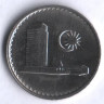 Монета 10 сен. 1982 год, Малайзия.
