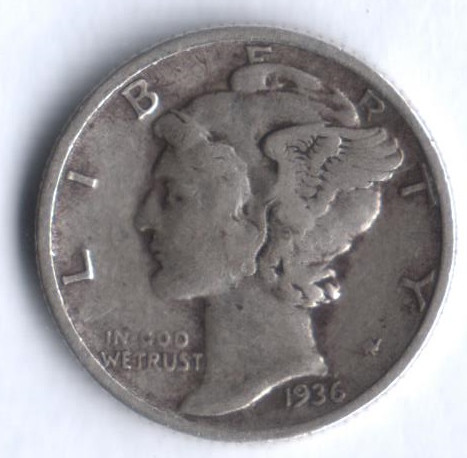 10 центов. 1936 год, США.