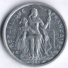 Монета 1 франк. 1985 год, Французская Полинезия.
