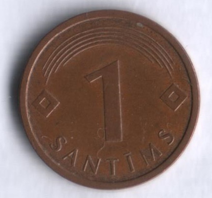 Монета 1 сантим. 2005 год, Латвия.