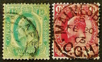 Набор марок (2 шт.). "Король Эдуард VII". 1902 год, Мыс Доброй Надежды (Южная Африка).
