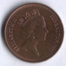 Монета 1 пенни. 1993(AA) год, Гибралтар.