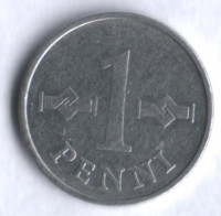 1 пенни. 1972 год, Финляндия.