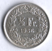 1/2 франка. 1956 год, Швейцария.