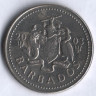 Монета 25 центов. 2003 год, Барбадос.