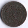 Монета 1 сантим. 1899 год, Бельгия (Des Belges).