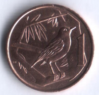 Монета 1 цент. 1972 год, Каймановы острова.