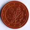 Монета 2 цента. 2009(A) год, Германия.