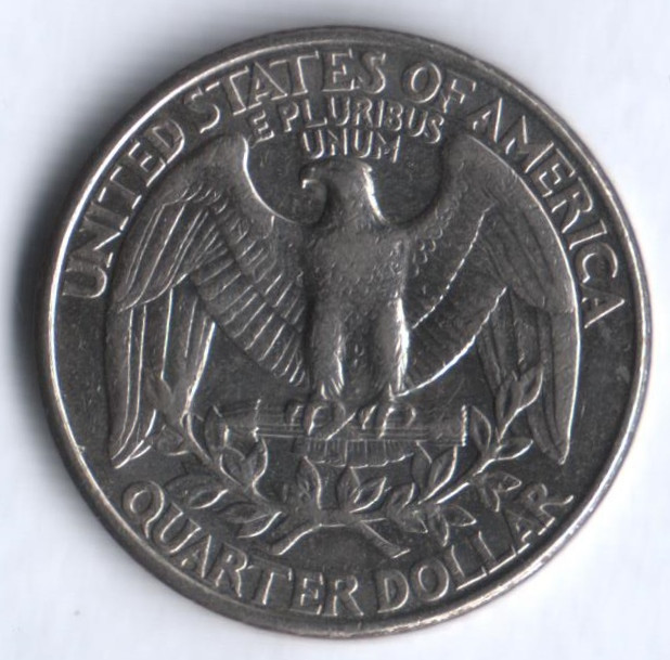 25 центов. 1997(D) год, США.