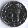 Монета 5 центов. 1993 год, Намибия.