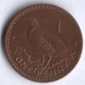 Монета 1 пенни. 1995(AB) год, Гибралтар.