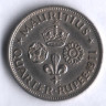 Монета 1/4 рупии. 1971 год, Маврикий.